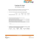 Boys'Day Fragebogen 2025 | für Jungen